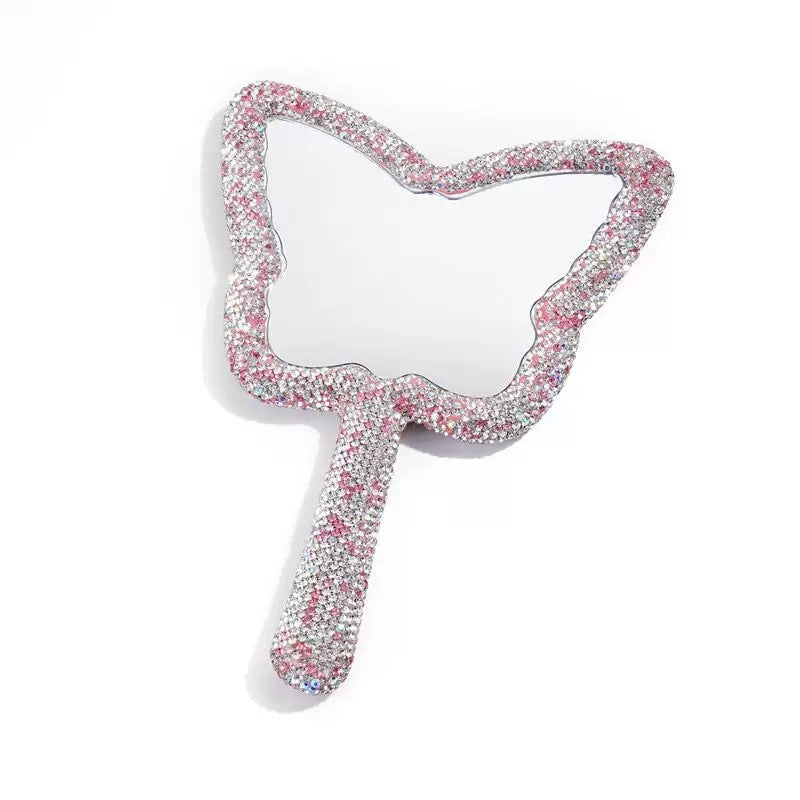 Butterfly Handheld Luxury Diamond Mirror