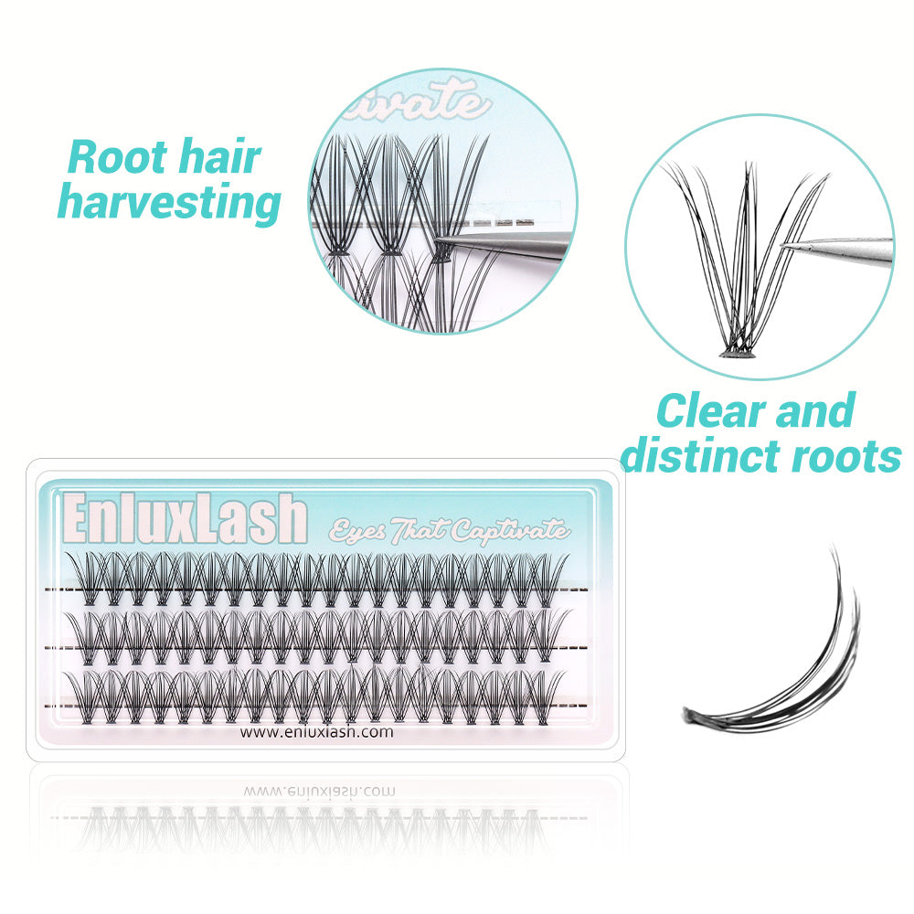 Individual Cluster DIY Eyelash Extensions 60pcs D Curl 10P/20P