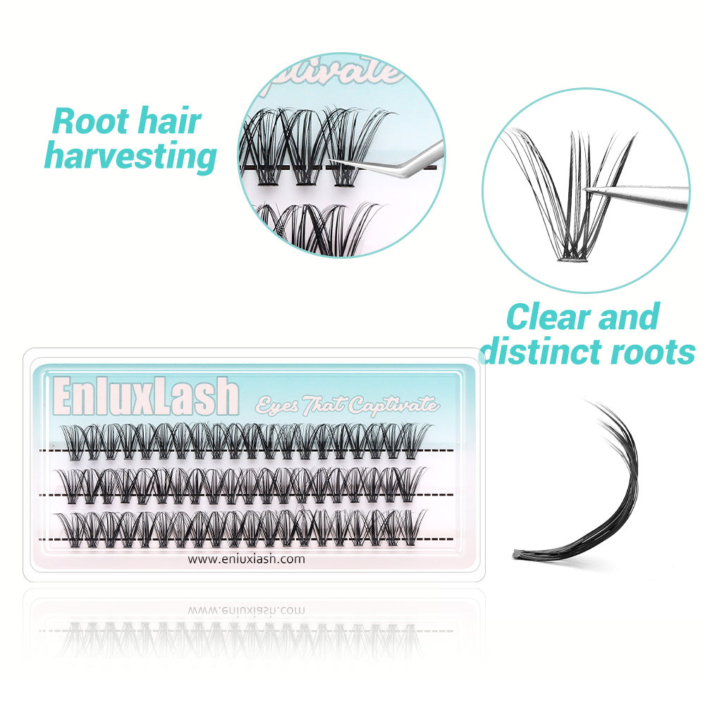 Individual Cluster DIY Eyelash Extensions 60pcs D Curl 30P/40P