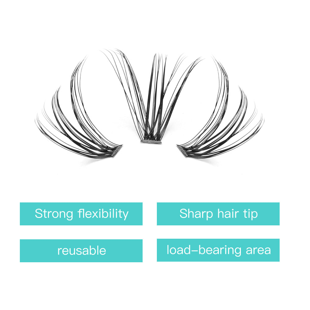 Individual Cluster DIY Eyelash Extensions 60pcs D Curl 30P/40P