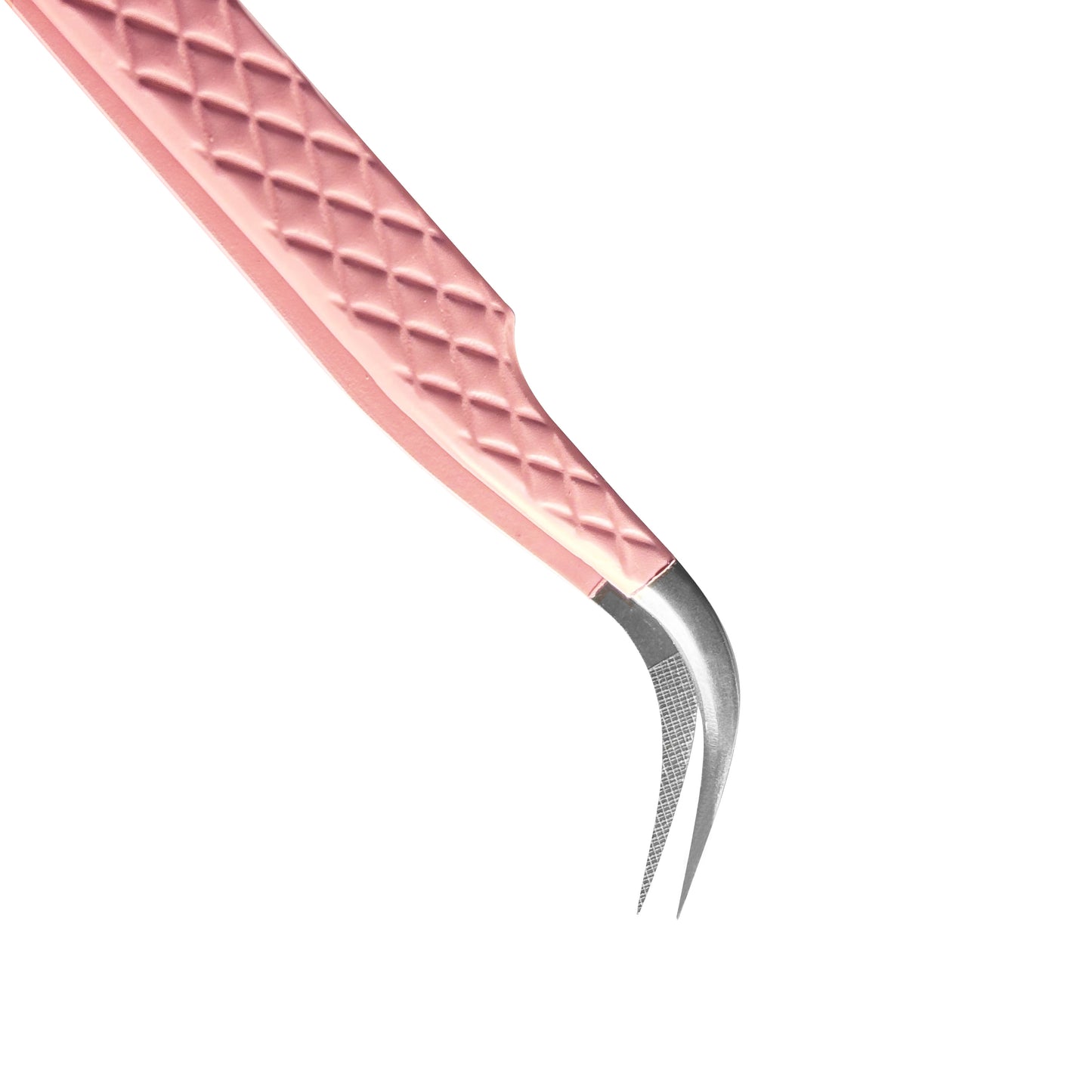 EP-03 Curved Volume Pink Coated Fiber Tip Tweezers