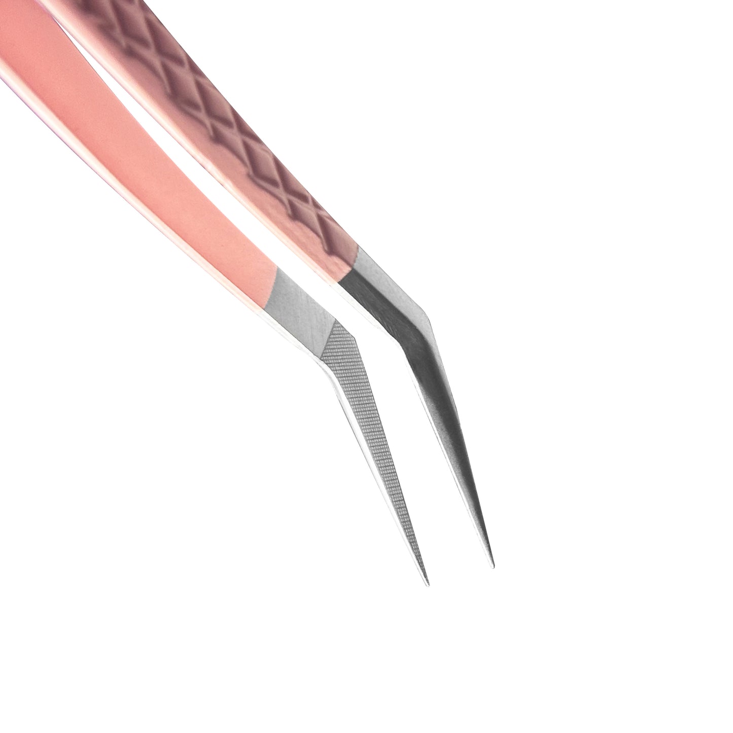 EP-05 Long 45° Volume Pink Coated Fiber Tip Tweezers