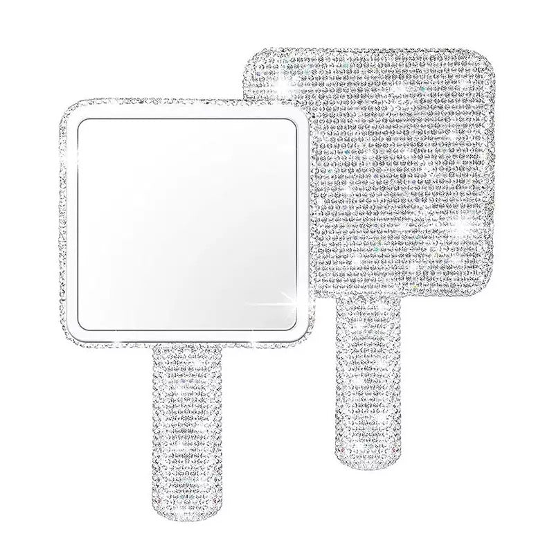 Handheld Luxury Diamond Mirror For Eyelash Extensions