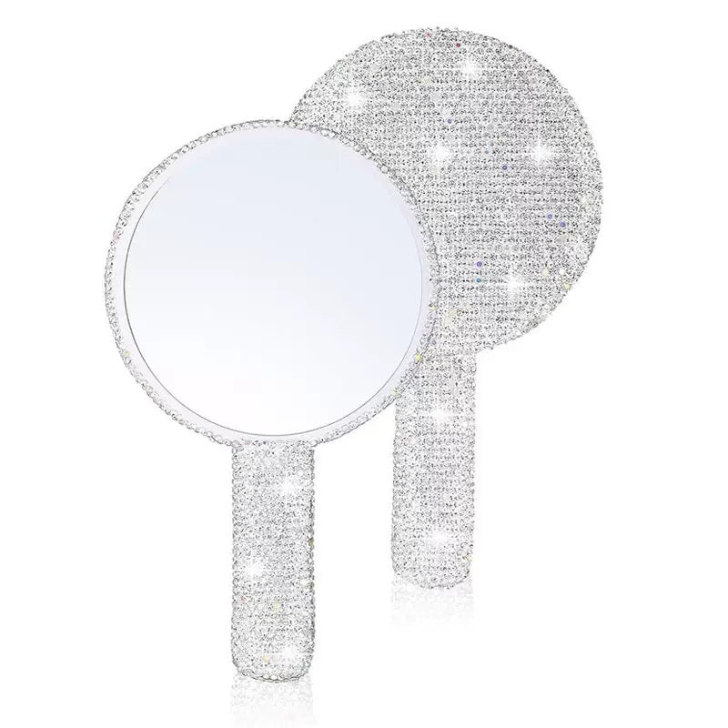 Handheld Luxury Diamond Mirror For Eyelash Extensions