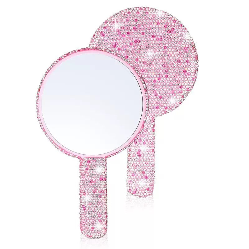 Handheld Luxury Diamond Mirror For Eyelash Extensions