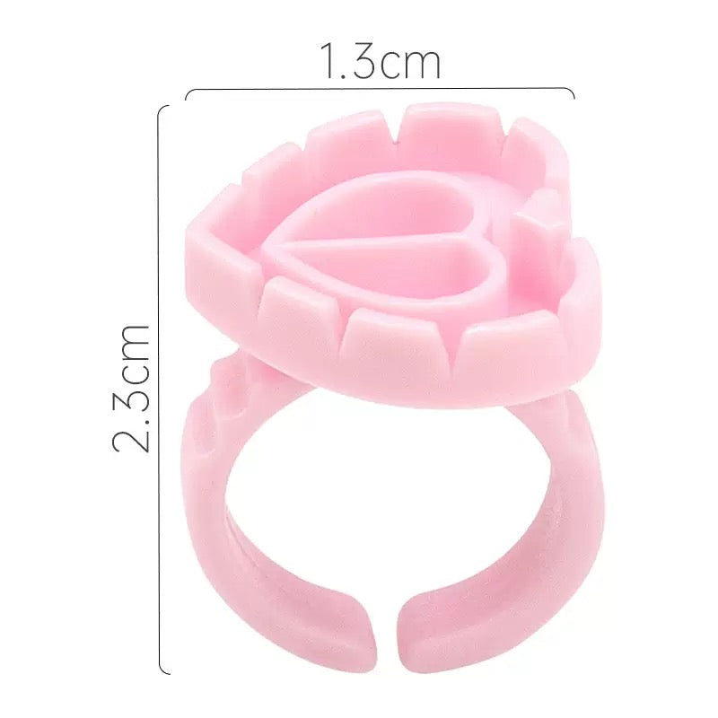 Heart Shape Glue Rings 100pcs/pack