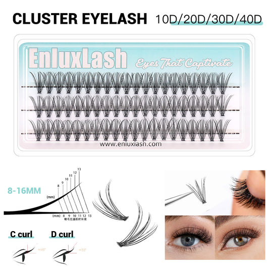Individual Cluster DIY Eyelash Extensions 60pcs D Curl 10P/20P