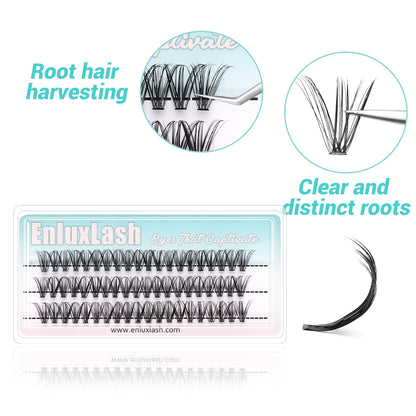 Individual Cluster DIY Eyelash Extensions 60pcs D Curl 30P/40P