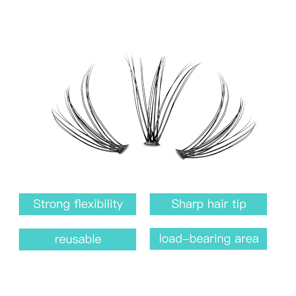 Individual Cluster DIY Eyelash Extensions 60pcs D Curl 10P/20P
