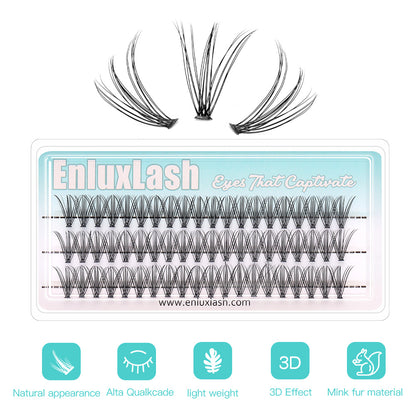 Individual Cluster DIY Eyelash Extensions 60pcs D Curl 10P/20P