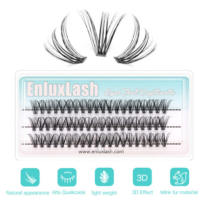 Individual Cluster DIY Eyelash Extensions 60pcs D Curl 30P/40P