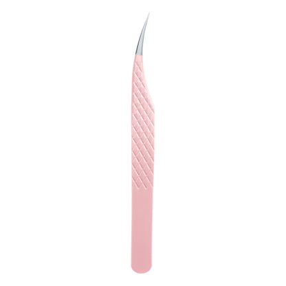 EP-01  Curved Isolation Pink Coated Fiber Tip Tweezers