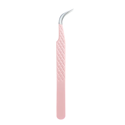 EP-03 Curved Volume Pink Coated Fiber Tip Tweezers