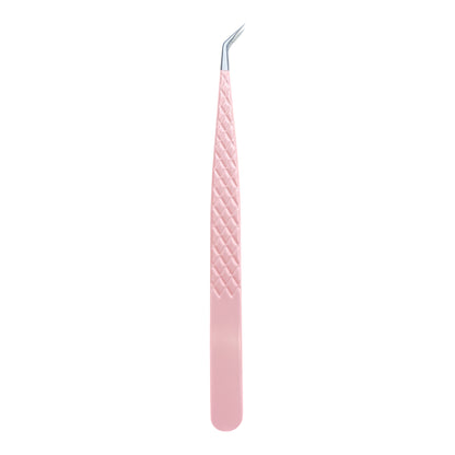 EP-04 Skinny Sharp Pointed  Pink Coated Fiber Tip Tweezers