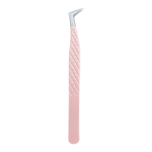 EP-06 90° Boot Volume Pink Coated Fiber Tip Tweezers
