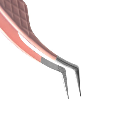 EP-09 Mega Volume Pink Coated Fiber Tip Tweezers