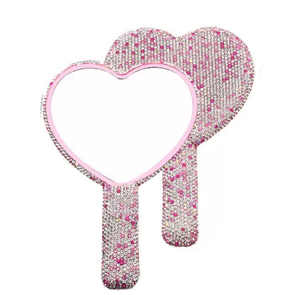 Handheld Luxury Diamond Mirror For Eyelash Extensions