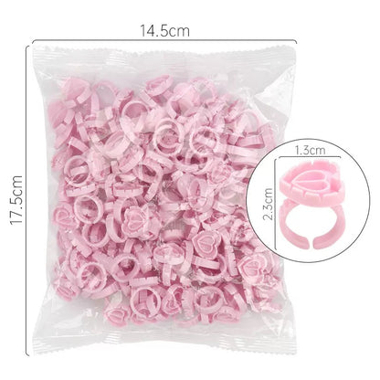 Heart  Shape Glue Rings 100pcs/pack
